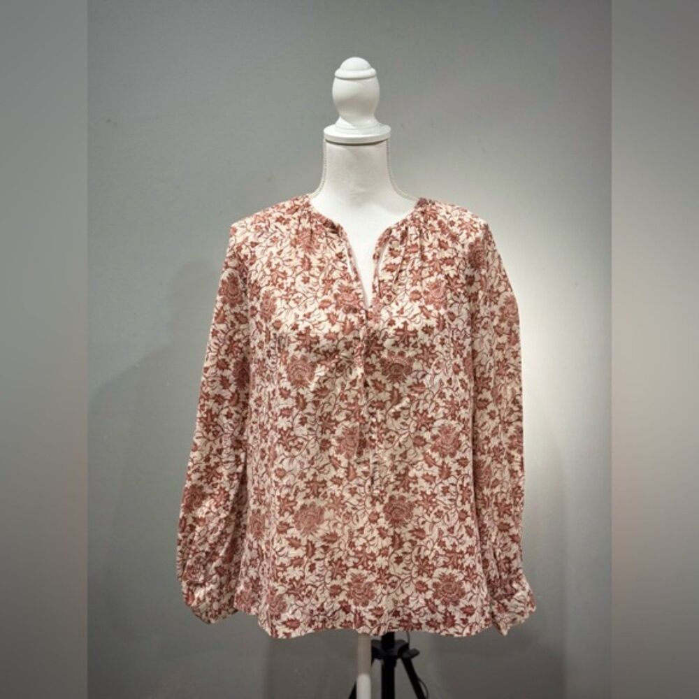 Clearout! Vintage Handmade Peasant Blouse Size M